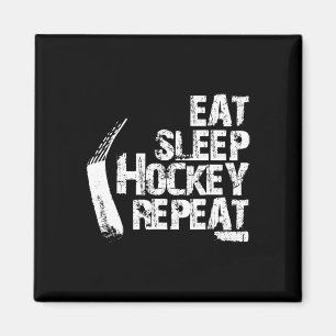 Fun Eat Sleep Ice Hockey Repeat Vintage Gift  Magnet