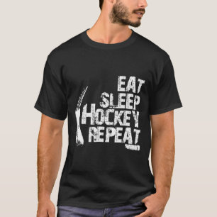 Fun Eat Sleep Ice Hockey Repeat Vintage Gift T-Shirt