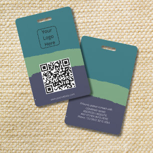 Fun Editable Colours QR Code & Logo ID Badge
