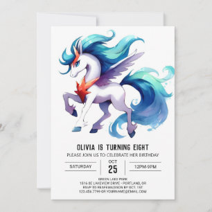 Fun Editable Horse Birthday Invitation