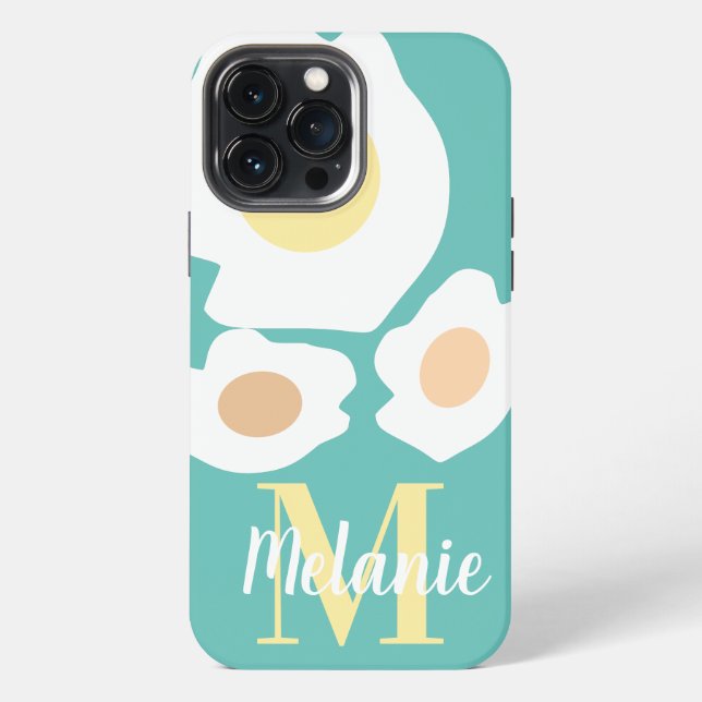 Fun Egg Pattern Name iPhone Case (Back)