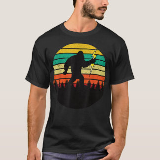 Fun Electrician Bigfoot Sasquatch Lightning Bolt T-Shirt