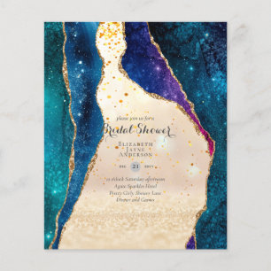 Fun Elegant, Glittery BUDGET Bridal Shower Flyer