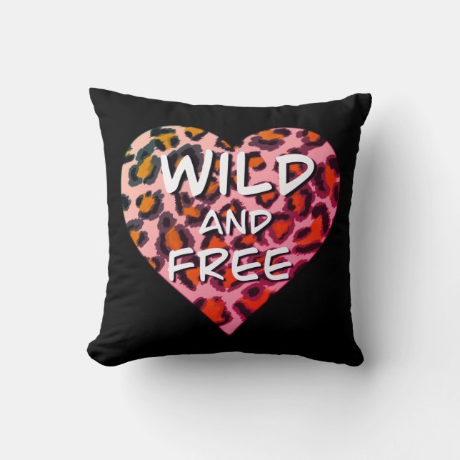 Fun elegant pink leopard cheetah print cushion (Front)