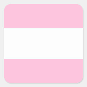 Fun Elegant Wide Light Pastel Pink White Stripes Square Sticker