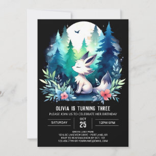 Fun Elegant Wolf Birthday Invitation