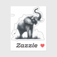 Fun Elephant Big First Impression Quote Animal Art