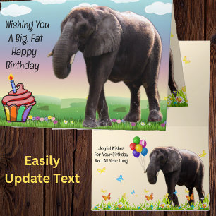 Fun Elephant Birthday Card