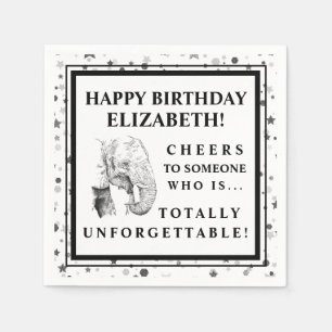 Fun Elephant Birthday Party Napkins