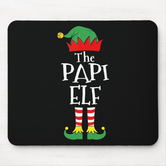 Fun Elf Christmas Pyjamas Family  Mouse Pad (Front)