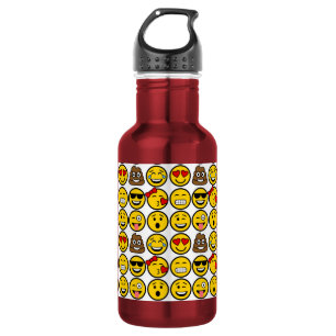 Fun Emoji Pattern Emotion Faces 532 Ml Water Bottle