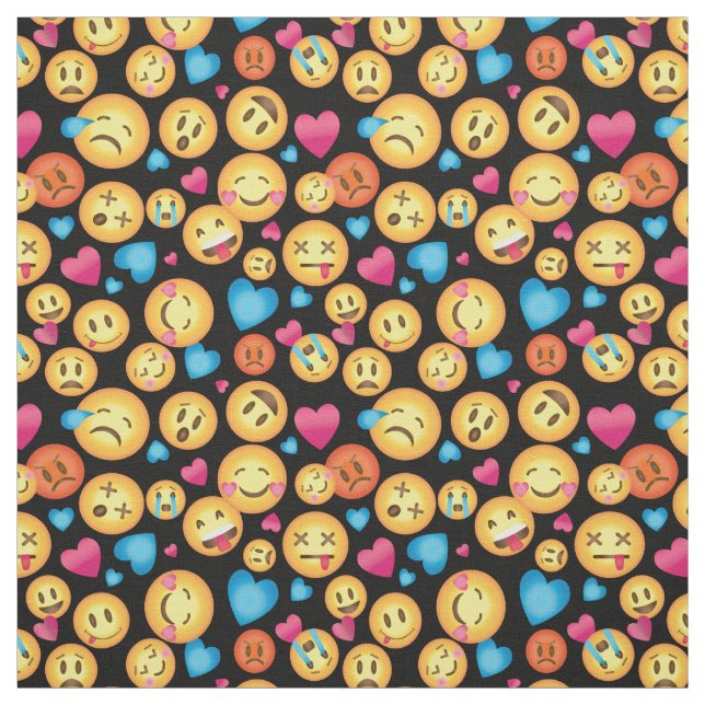 Fun Emoji Print Fabric (Swatch)