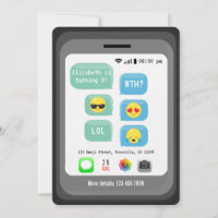 Fun Emoji Text Message Kids Birthday Party