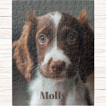 Fun & engaging activity for Dog lover Jigsaw Puzzle<br><div class="desc">Jigsaw Puzzles, aside from an awesome name, are also the perfect downtime activity for friends & family. This jigsaw puzzle is made with high-quality chipboard pieces and ships in a gift-ready box which also features the design for extra presentation points. Also, this design contains the portrait of your pet who...</div>