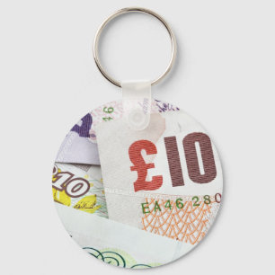 Fun English money pattern accessories Pound notes Key Ring