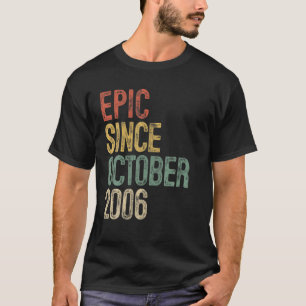 Fun Epic Since October 2006 14Th Birthday Gift 14 T-Shirt