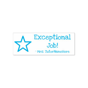 Fun "Exceptional Job!" Grading Rubber Stamp