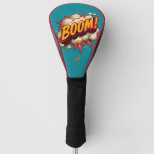 Fun Explosive "BOOM!" Retro Comic Graphic Bold Golf Head Cover
