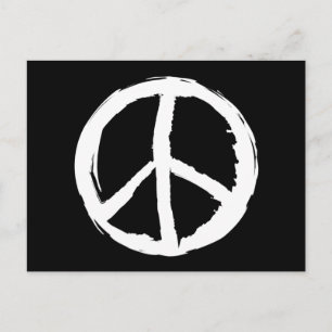 fun expressionistic PEACE SIGN Postcard
