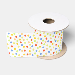 Fun Extra Small Colourful Polka Dot Satin Ribbon