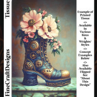 Fun Extreme Steampunk Boot, Floral DG2RF Decoupage