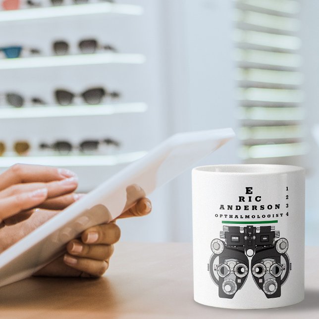 Fun Eye Care Professional Phoropter Large Coffee Mug (Creator Uploaded)