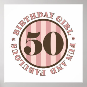 Fun & Fabulous 50th Birthday Gifts Poster