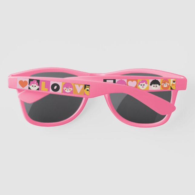 Fun Faces Festival Wedding Sunglasses (Back)