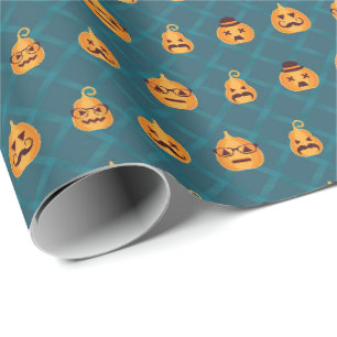 Fun Faces Of Halloween Wrapping Paper