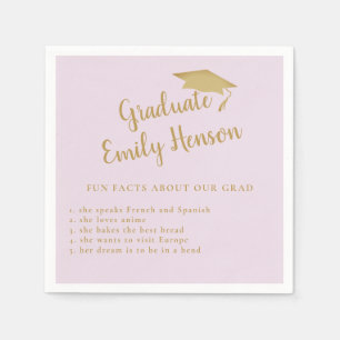 Fun Fact about Graduate Simple Graduation Party Napkin