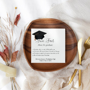 Fun fact about the graduate graduation napkins