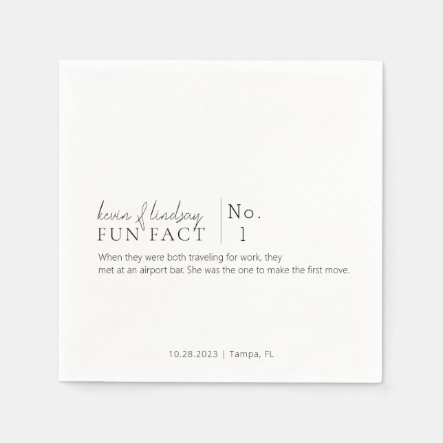 Fun Fact Cocktail Napkins  (Front)