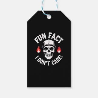 Fun Fact I Don't Care Funny Skeleton Saying (1) Gift Tags
