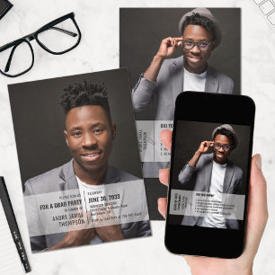 Fun facts 2 photo graduation announcement invite