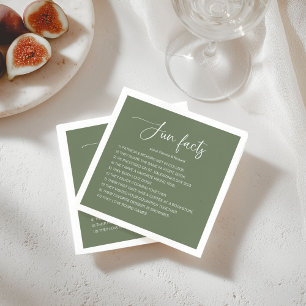 Fun Facts About Bride And Groom Wedding  Napkin