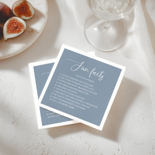 Fun Facts About Bride And Groom Wedding  Napkin