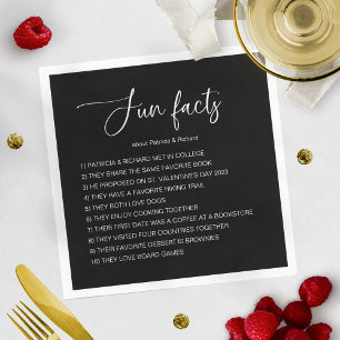 Fun Facts About Bride And Groom Wedding  Napkin