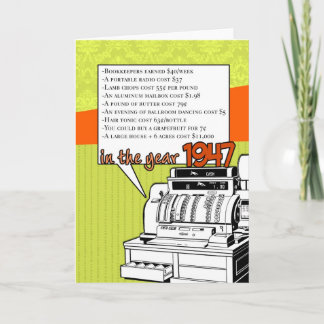 Fun Facts Birthday – Cost of Living in 1947 Card