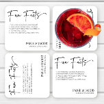 Fun Facts Classic Minimal Minimalist Wedding Square Paper Coaster<br><div class="desc">These are Fun Facts Classic Modern Minimal Minimalist Simple Wedding Paper Napkins!</div>