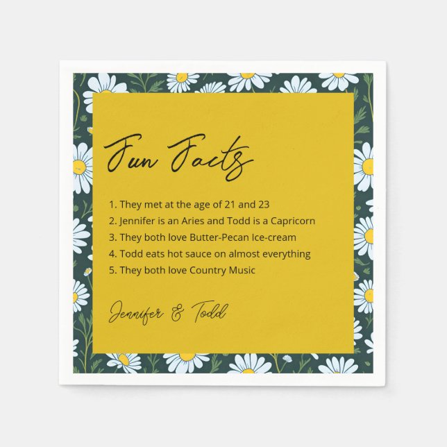 Fun Facts Cocktail Napkins (Front)