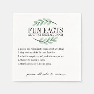 Fun Facts Eucalyptus Branches Personalised Napkin