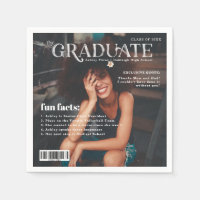 Fun Facts | Graduate Magazine Cover Photo Napkin