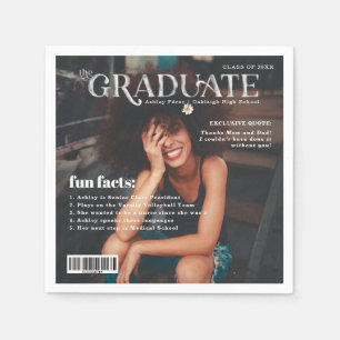 Fun Facts Graduate Magazine Cover Photo Napkin
