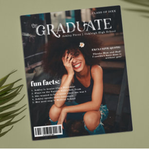 Fun Facts Graduate Magazine Cover Photo Plaque