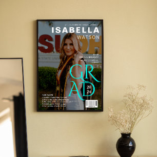 Fun Facts Magazine Cover Photo Graduation Poster