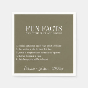 Fun Facts Martini Olive Personalised Napkin