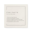 Fun Facts Modern Chic Minimalist Wedding