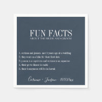 Fun Facts Muted Navy Blue Personalised