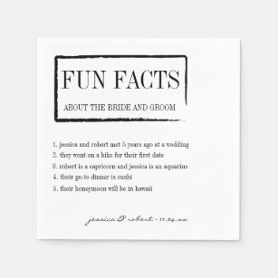 Fun Facts Personalised Paper Napkins