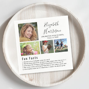 Fun Facts Photos Graduation Napkins